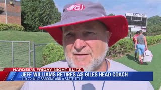 Jeff Williams retires as Giles High School head football coach