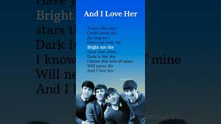 And I love her - The Beatles (lyrics) #lyrics #AndILoveHer #thebeatles #trending