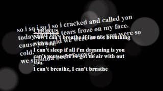 Fefe Dobson cant breathe lyrics