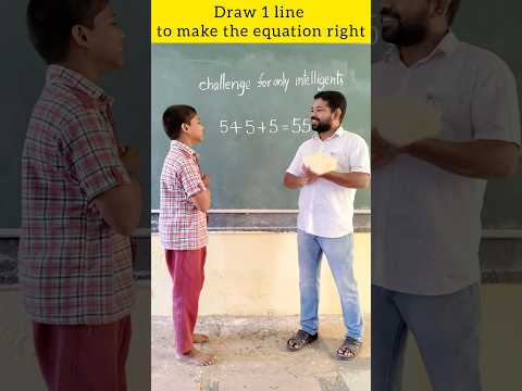 Logical thinking / Draw 1 line to make the equation right. #education #maths #school #youtubeshorts