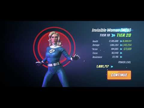 MARVEL Strike Force Invisible Woman MCU Max Gear Tier 20 3 Diamond