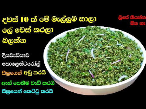 දවස් 10 න් බඩ බහින්න පටන් ගනිවි | Recipes for Helthy | athal kitchen curry leaves|Karapincha sambole