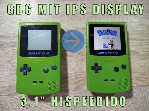 Gameboy Color Umbau mit HISPEEDIDO 3.1" Desaturation Q5 IPS Screen
