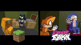 Tails Caught Sonic Original Vs Tails Caught Sonic Minecraft Edition l Comparison
