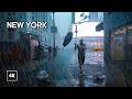 New York Downpour Walking In The Rain Manhattan NYC