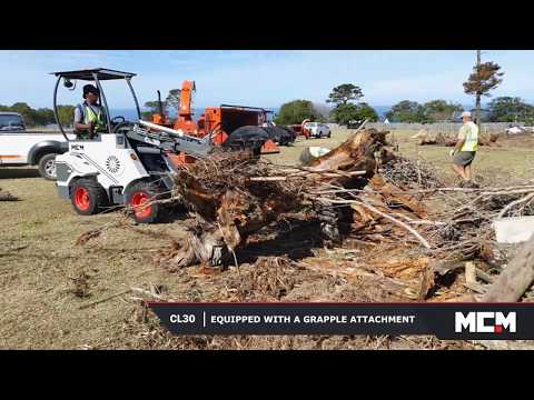 CL30 Compact Loader using Heavy-Duty Grapple Attachment To Get The Job Done Faster!