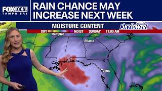 Rain chances may increase next week