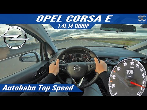 Opel Corsa E 1.4T 100HP (2018) - Autobahn Top Speed Drive POV