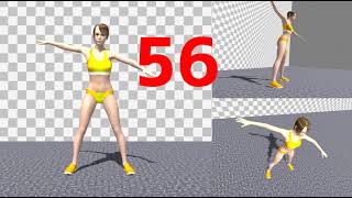 Windmill,  exercise to lose weight at home (1 min version)