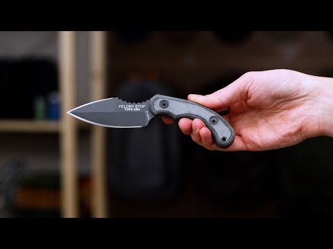 TOPS Felony Stop Szabo Tactical Gray Dagger Black Linen Micarta