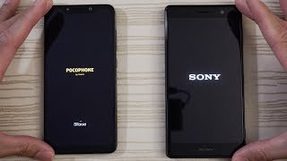 Pocophone F1 vs Sony XZ2 Premium - Speed Test! What Will Happen?!