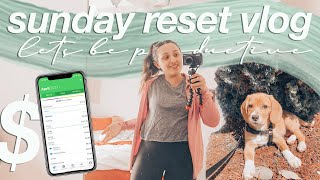 SUNDAY RESET VLOG | updating my april budget, tidying up, & walking my puppy!