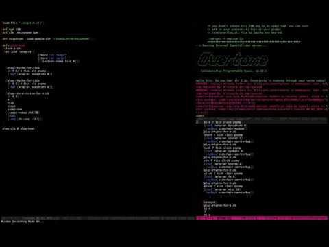 Overtone Live-Coding/Composition Session, 06/03/2016