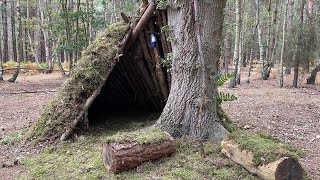 How To Make A Waterproof Bushcraft Survival Shelter (with no tools)