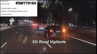 24 aug2026 PIE #SMY7918X mazda 6 tailgate highbeam cut off vehicles on lane 1