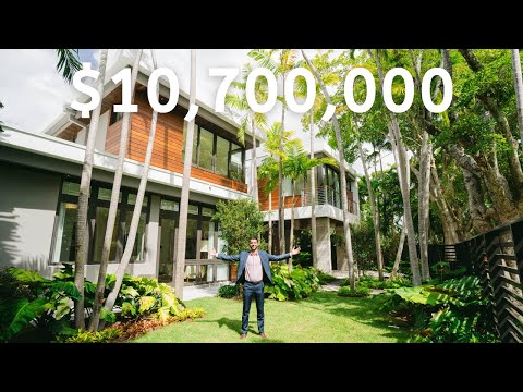 Inside a New $10.7M Tropical Modern Mansion in Coconut Grove Miami with a MASSIVE BASEMENT!