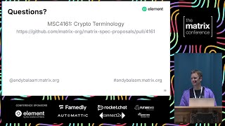 Why do I have 2 passwords? How to talk about encryption in Matrix