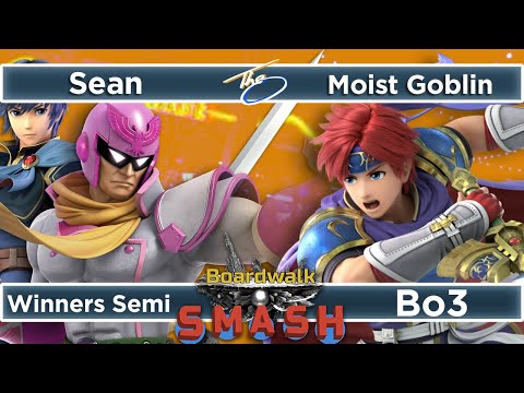 Sean (C. Falcon/Marth) vs Moist Goblin (Roy) - Winners Semifinal - Boardwalk Smash #39 CFL SSBU