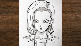 Drawing Android 18 | Dragon Ball Z drawing with Shading / anime drawing 