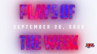 Plays of the Week - Sept. 28, 2022