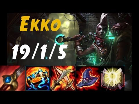 Ekko vs Lee Sin (JUNGLE) | KDA 19/1/5 Challenger, Patch 10.12