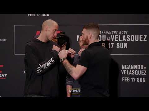 UFC Phoenix: James Vick vs. Paul Felder Media Day Staredown - MMA Fighting