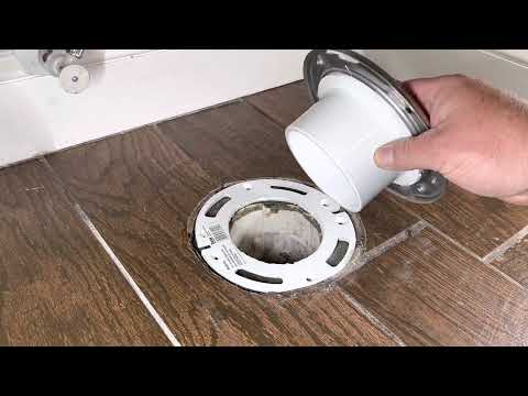 Replacing a broken toilet flange in a cement floor