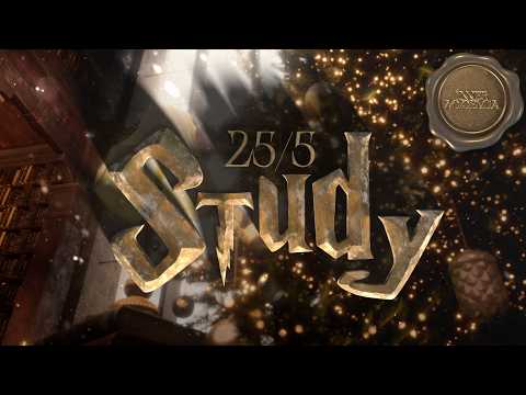 Winter Study at the Hogwarts Library 𓍢ִ☕️₊ ⊹ Pomodoro 25/5 ₊ ⊹ 2 hours🕯️Harry Potter inspired