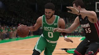 Boston Celtics vs Miami Heat | NBA Playoffs 2024 Game 2 Full Game Highlights (NBA 2K24 Sim)