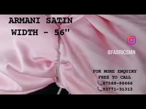 Polyester Plain Armani Satin Fabric