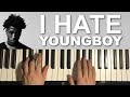 NBA YoungBoy I Hate YoungBoy Piano Tutorial Lesson