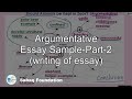 Argumentative Essay Sample-Part-2 (writing of essay), English Lecture | Sabaq.pk |