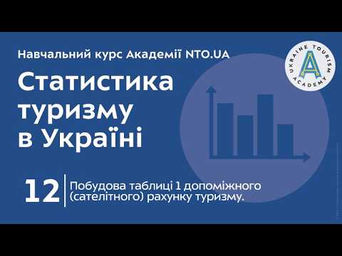 Лекція 12. Побудова таблиці 1 допоміжного (сателітного) рахунку туризму.