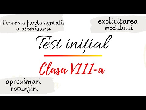 Test initial Clasa VIII-a   #testinitial