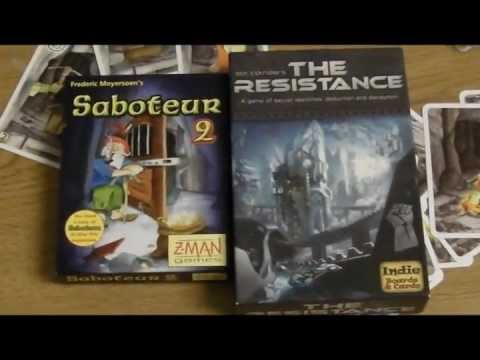 Saboteur 2 vs. The Resistance - Card Game Comparison Review