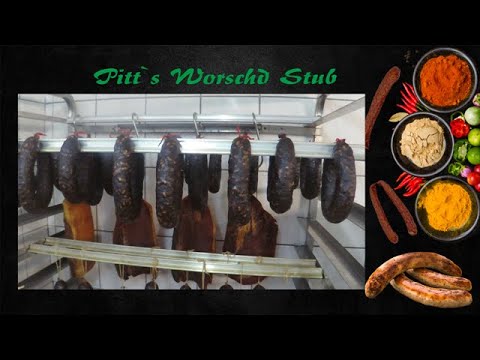 Speckblutwurst , Rotwurst geräuchert ,