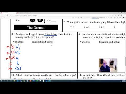 How to solve free fall problems