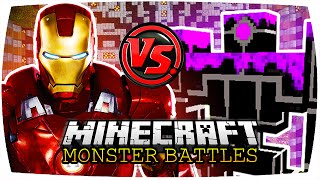 IRON MAN VS. ROBO WARRIOR, POUNDER & GUNNER | Minecraft: Monster Battles | [Deutsch // HD]