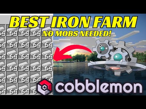 How To Get Infinite Iron In Cobblemon With No Mobs Or Iron Golems! BEST Iron Farm Tutorial!