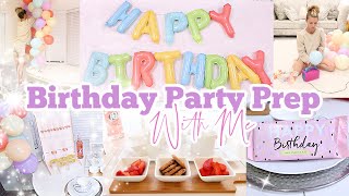 *NEW* CLEAN & BIRTHDAY PARTY PREP WITH ME // DECORATE WIH ME // PASTEL BIRTHDAY DECORATIONS IDEAS