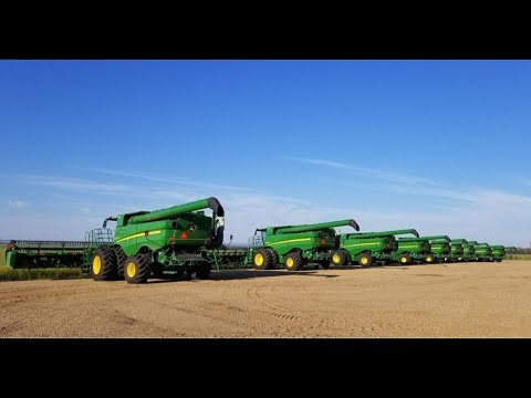 4x John Deere x9 Combines & 8x John deere Tractors In The Farm 2023 #johndeere #viral #trending