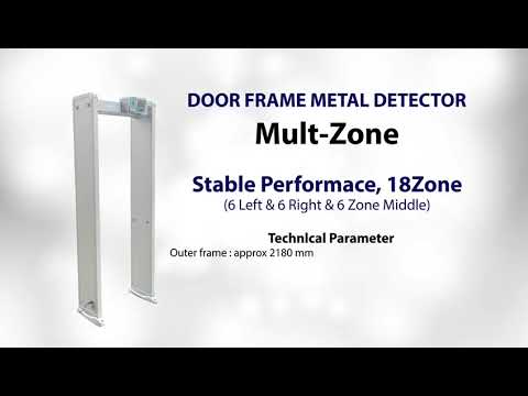 6 Zone Door Frame Metal Detector With CCTV Temperature Detection
