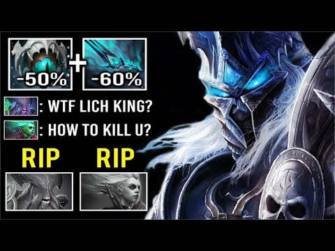 WTF CAN'T RUN -100% Slow Skadi + Butterfly Lich King vs Void Super Fast Attack Speed Build Dota 2
