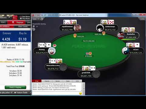 Replay | Final table PokerStars MicroMillions 105: $1.10+R NLHE [8-Max, Turbo] $15K Gtd Nov 20, 2019