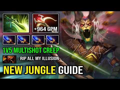 NEW JUNGLE QUEEN 1v5 Multishot Medusa +964 GPM Max Item Double Enemy Gold Dota 2