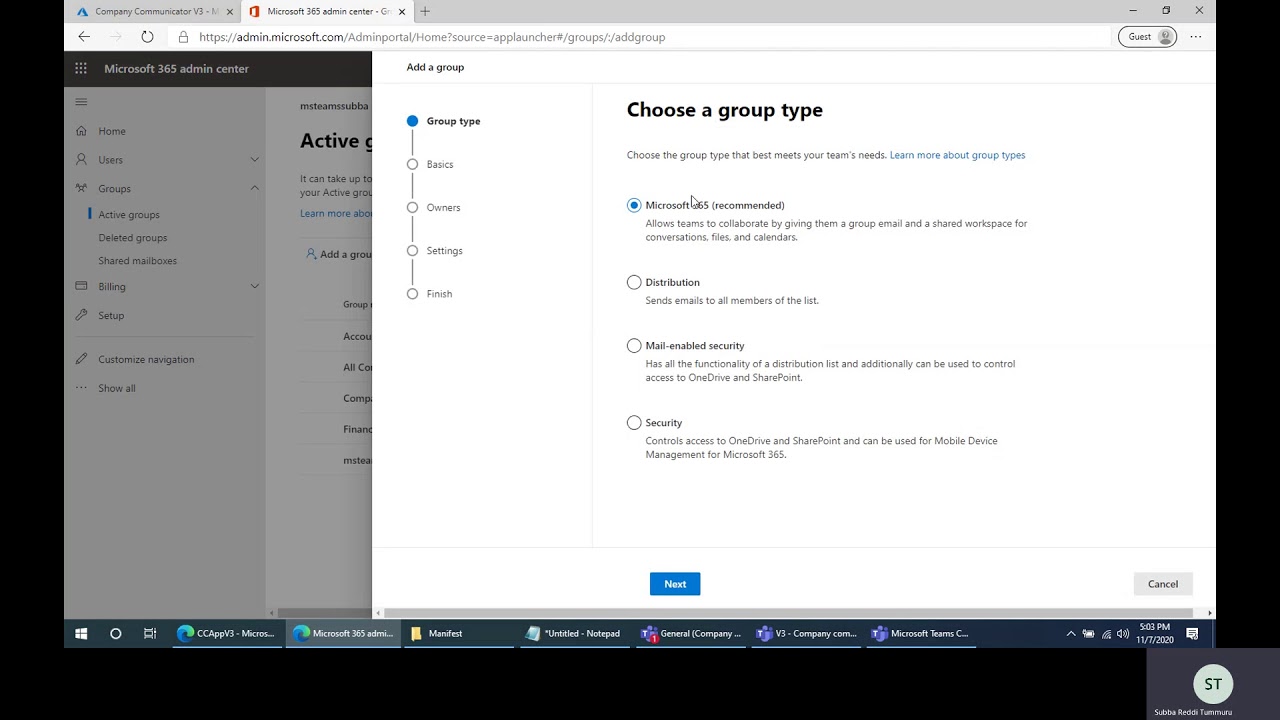 V3 Company communicator Functionality