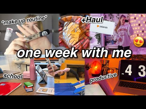 one schoolweek with me!💞(11.Klasse)📚+ alltags Make up Routine & Haul📦 *productive📝 ~ kathie