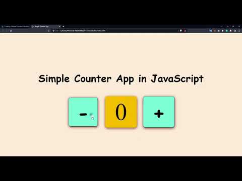 Creating A Simple Counter In Javascript Tutorial