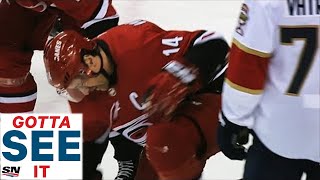 GOTTA SEE IT: Justin Williams Scores After Puck Deflects Off His Face