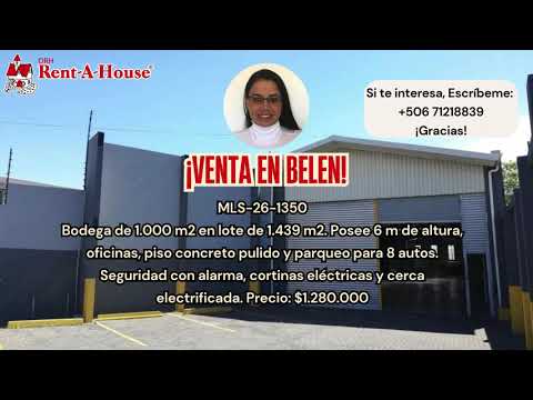 Venta Belén: Impresionante Bodega de 1,000 m2 con Ubicación Estratégica